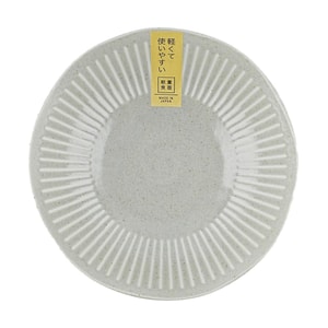 日本NITORI 拨水十草系列 日日本轻量圆餐碗 灰白 16.5cm