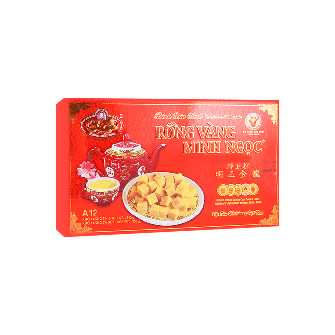 越南chính hiệu 明玉金龍 綠豆蛋糕 8.4oz 黃龍綠豆糕同款
