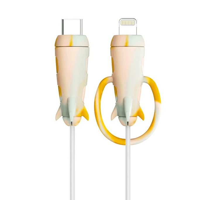 【中国直邮】数据线保护套防折断咬线器苹果手机充电线保护套防断裂接头保护套双typec 苹果彩色*1件