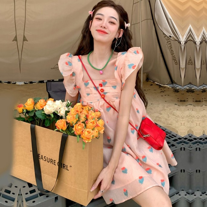 HSPM New Flower Dress Fragmented Flower Dress XL