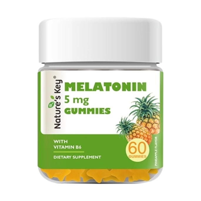 【中国直邮】 Nature's Key 褪黑素软糖 助眠型 菠萝味 60粒装