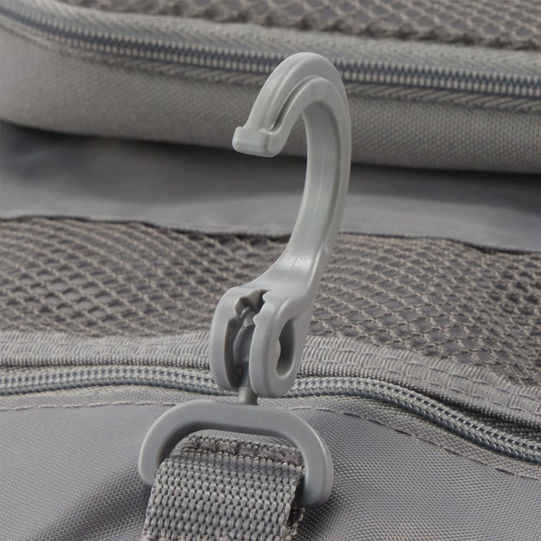 【Expédition directe du Japon】 Japon MUJI Fibre de polyester Trousse de toilette de voyage pliable et suspendable, sac de rangement portable imperméable, trousse de maquillage, gris, 1 pièce 5