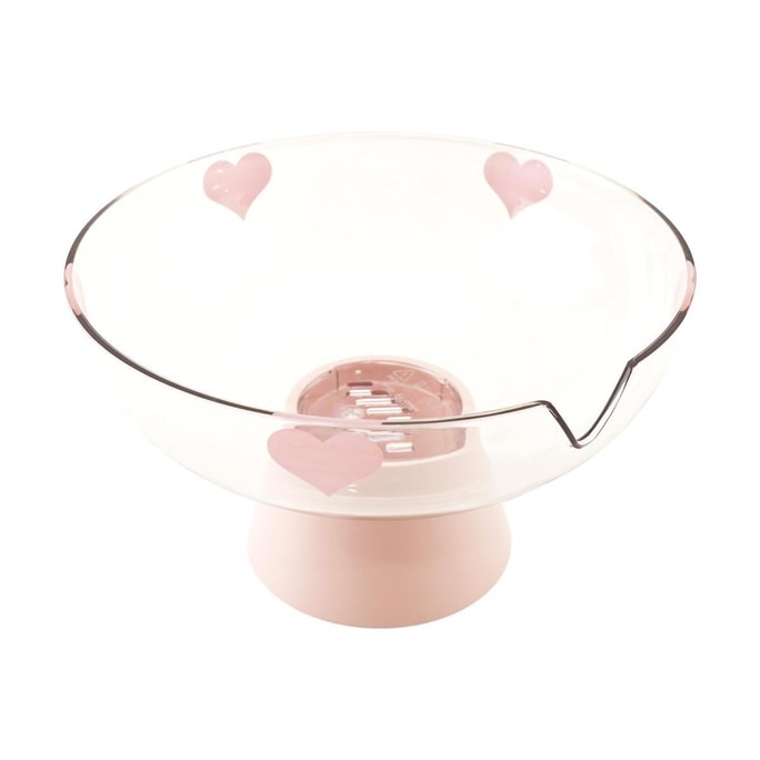 Heart-shaped Fruit Plate High-footed Tray 24cm