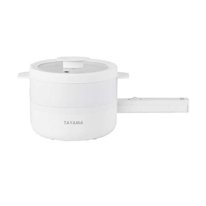 TAYAMA Multi-Functional Food Steamer & Skillet, 1.5L Single-Serve Hot Pot