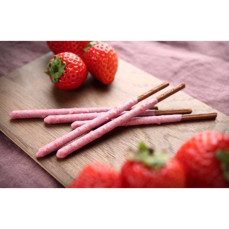 日本 格力高日本 百奇POCKY 期限限定 草莓顆粒巧克力脆棒 58g