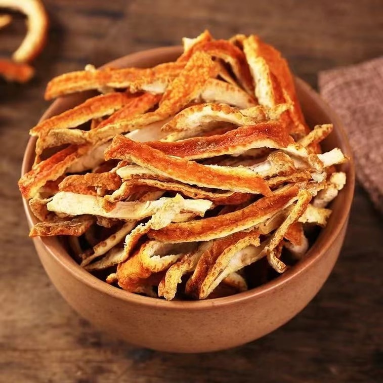 매지첸 자연 숙성 귤껍질 조각은 전통 방식으로 햇볕에 말려 진하고 향긋하며 국물이 맑고 맛이 부드럽고 맛있습니다. 100g 8