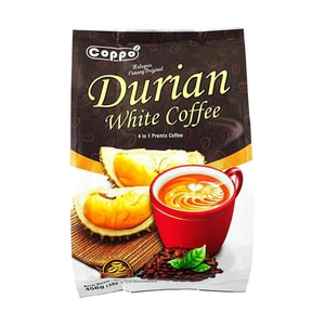 4-in-1 Instant Durian White Coffee, 12 Sachets 16.08 oz