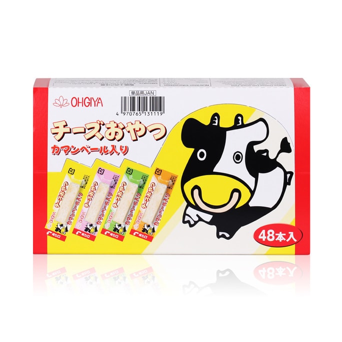 [일본 직배송] 오기야 고칼슘 스낵 치즈 대구 치즈 스틱 48개