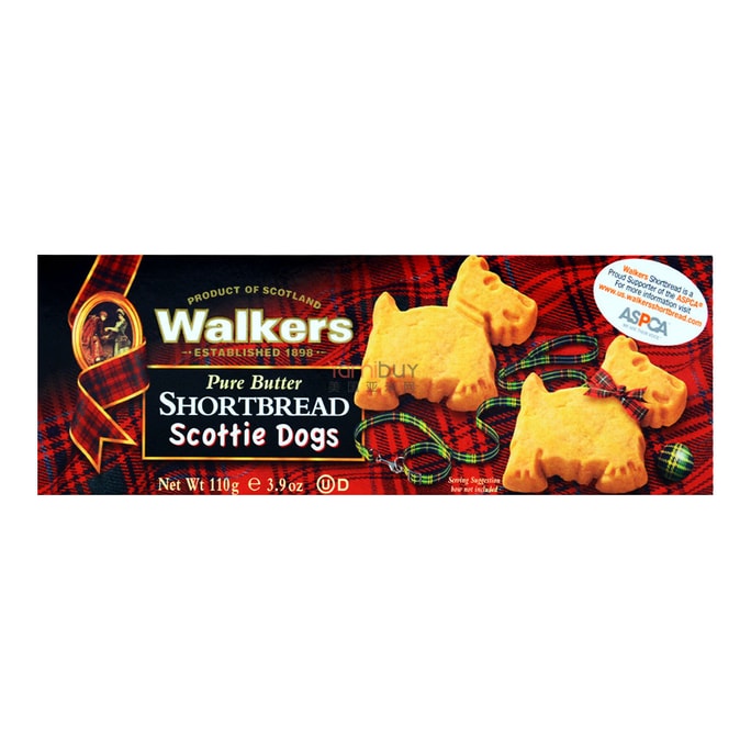 英国WALKERS 苏格兰小狗型黄油酥饼 110g