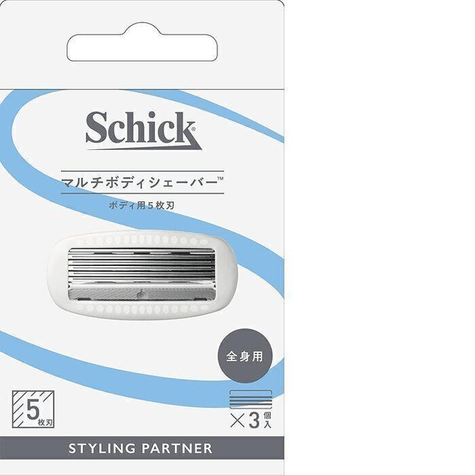 Shick Body 5-Blade Replacement Blades [3 pieces]