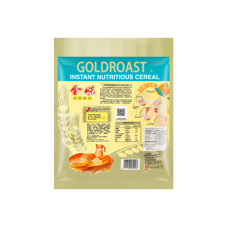 【童年回憶】新加坡 金味 營養麥片 強化鈣寡糖 600g 4