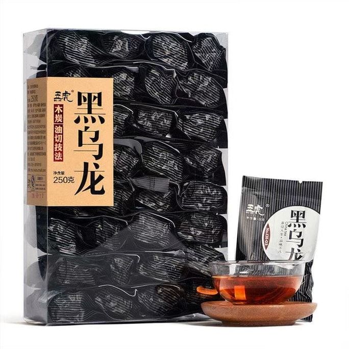 【中国直邮】 五虎 黑乌龙茶 茶叶黑乌龙茶正品特级黑茶 250g/盒