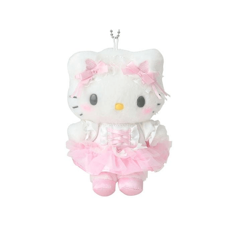 Ballet White Cat Series Plush Pendant 【Hello Kitty】 - Yami.com
