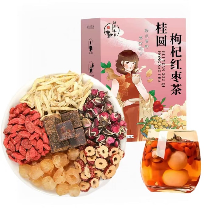 Longan jujube and Goji Berry tea 10 bags 150g