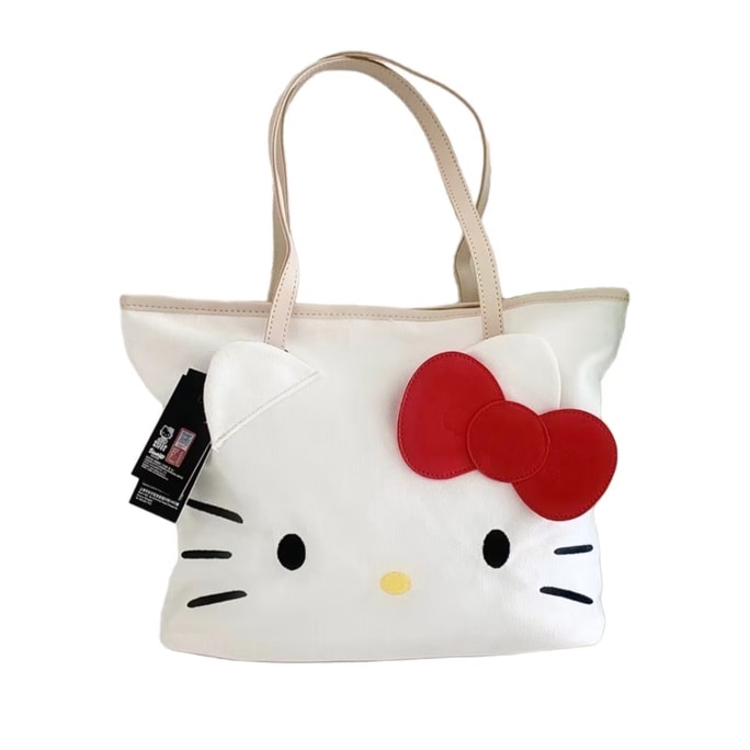 Sanrio Shoulder Handbag Canvas Bag High-Capacity Cartoon-Hello Kitty 1PC