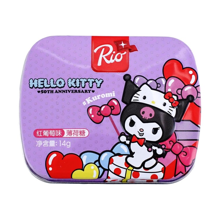 Sanrio Collaboration Kuromi Red Grape Mint Candy,Sugar Free,0.49 oz *3【3 Packs】 4