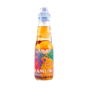 Ramune Carbonated Soft Drink,Marble Soda,Orange Flavor, 6.76 fl oz