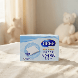 日本UNICHARM尤妮佳 SILCOT舒蔻 丝滑多功能化妆棉 82片 眼唇鼻翼卸妆补水洁面 无荧光剂 不留纤维 温和亲肤