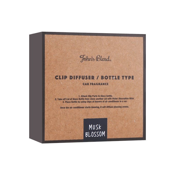 日本JOHN'S BLEND 夹式精油车载香薰 麝香花开香 18ml