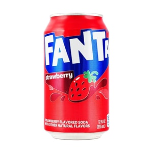 Fanta Soda Strawberry Flavor, 12 fl oz 【Caffeine-free】
