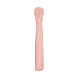 Silicone Baby Feeding Spoon Soft-Tip Easy on Gums Pink 2.5x14cm