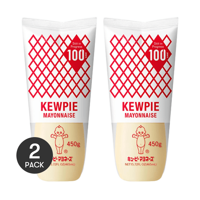 Japanese Mayonnaise Tube , 15.8 fl oz  *2【2 Packs】【Kewpie 100th Anniversary】