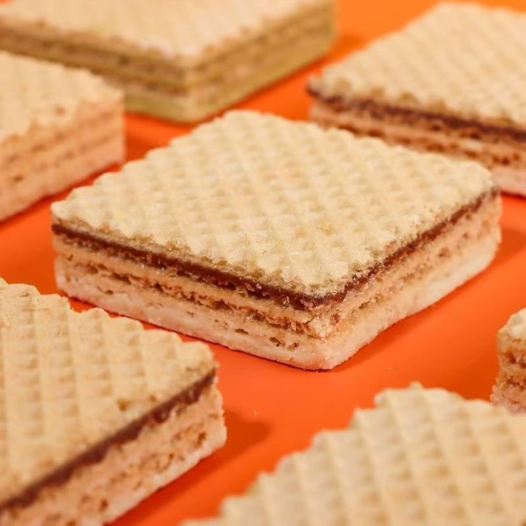 [중국 직배송] 후이지 웨이퍼 비스킷, 딸기맛 개별 포장 (사무실 간식 또는 초콜릿맛 16g*5봉지). 4