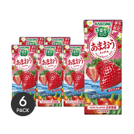 Amou Strawberry Fruit and Vegetable Juice  6.76 fl oz *6【6 Packs】【Seasonal Limited Edition】