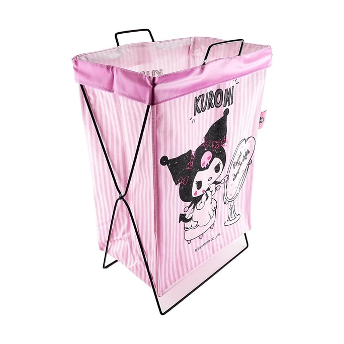 Kawashimaya Kuromi Laundry Hamper, Cartoon Storage Basket, 35.525.564cm【Sanrio Co-Branded】