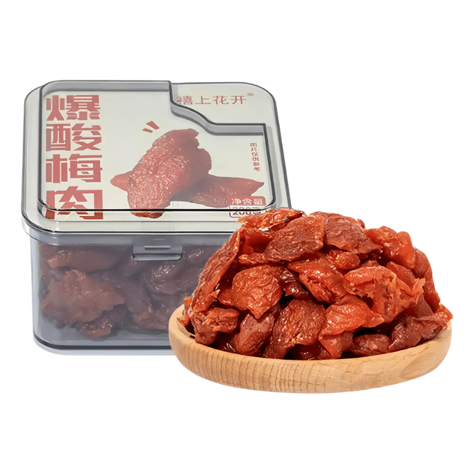 Xishang Blossoms Sour Plum Meat Pitted Fruit Preserves, Sweet and Sour, Refreshing, 200g*1 Can