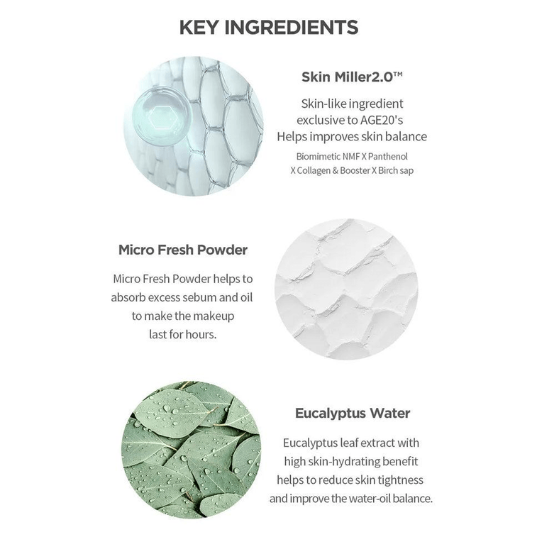 AGE20 시그니처 에센스 컨실링 파우더 마스터 벨벳 (한국) 14g x 2개입 13호 아이보리 화이트 6