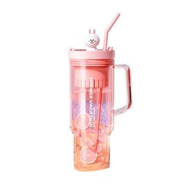 Mug Girls High-color Value Straw Cup High-capacity Plastic Cup High-temperature Resistant CONY Models 1200ml