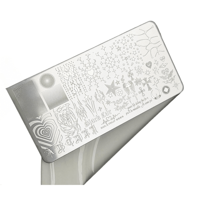 Yuli Cyberpunk Steel Plate, Multifunctional Nail Stamping & Transfer Tool, 1Pc