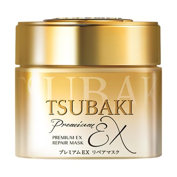 日本FINETODAY TSUBAKI丝蓓绮 0秒发膜 臻护多效修复金色护发素 金罐 180g 修护干枯烫染受损发质 版本混发