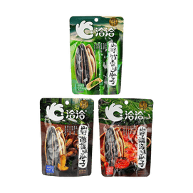 Wild Series Sunflower Seeds,Bamboo+Sour Soup+Mushroom Flavor,3.1 oz*3【3 Combo Packs】【The Year of The Horse】