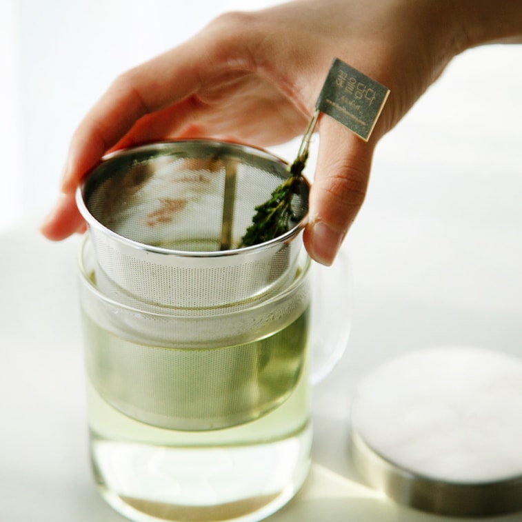 KKOKDAM Premium Korean Tea - Mugwort Flower Tea Stick Gift Set 5pc 3