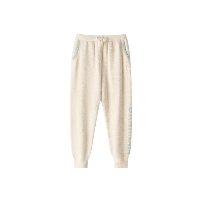 Women's Half Fleece Pajamas Pants 505P White M
