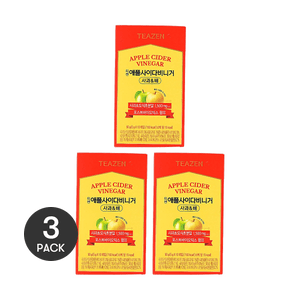 포스트바이오틱스가 함유된 사과&배 사이다 식초 음료 믹스, 10개입 (1.76oz) *3【3팩】【저칼로리】【트와이스 지효 추천 제품】