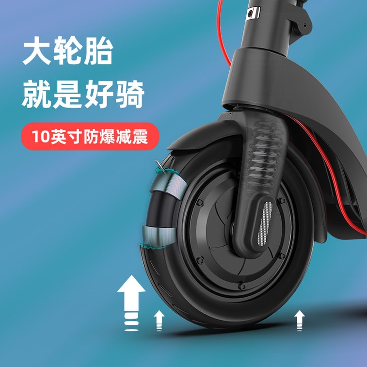 電動滑板車X8可折疊 上學上班代步車 經典續航約30-45km 10吋 350W 36V 10A 大輪胎防爆減震 鋁合金鋰電池 UN38.3 MSDS安全認證 黑色 下架 3