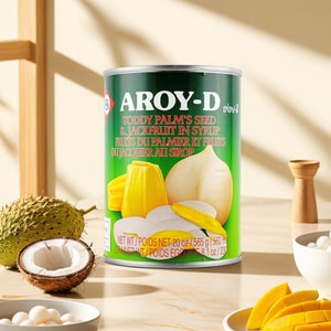 Toddy Palm's Seed & Jackfruit In Syrup, 8.1 oz 【For Desserts, Milk Tea, and Various Beverages】