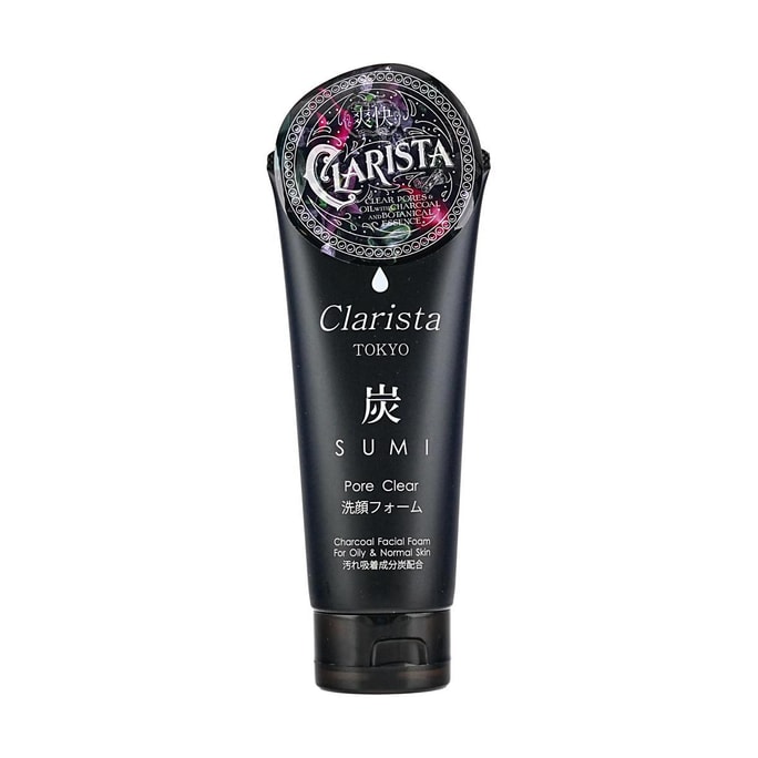 Charcoal Facial Foam​, Pore Clear, 4.59 oz - For Oily & Normal Skin