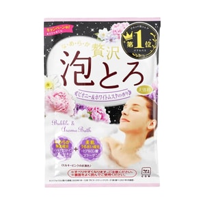 Bubble Bath Soak, Peony & White Musk, 1.06 oz - Hyaluronic Acid, Peony Extract & Collagen, Light Pink Water