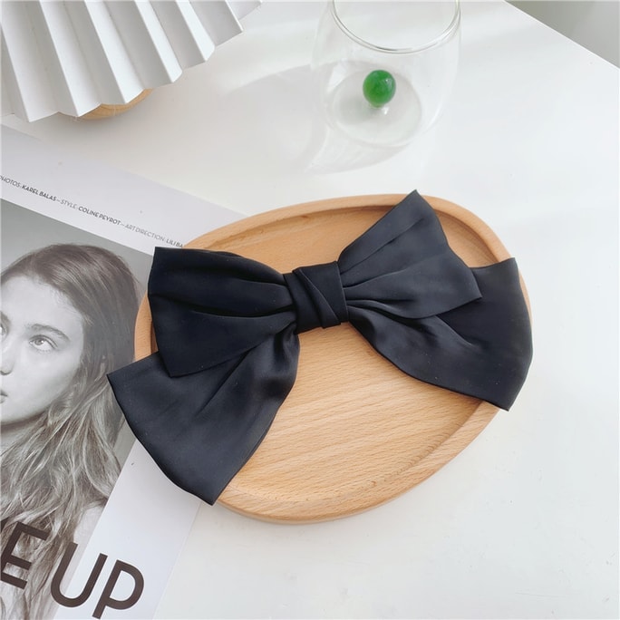 Zhou Yangqing same style oversized bow hairpin black 1 piece