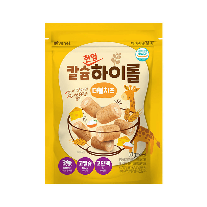 韩国IVENET Little Calcium 高卷双份奶酪 50g