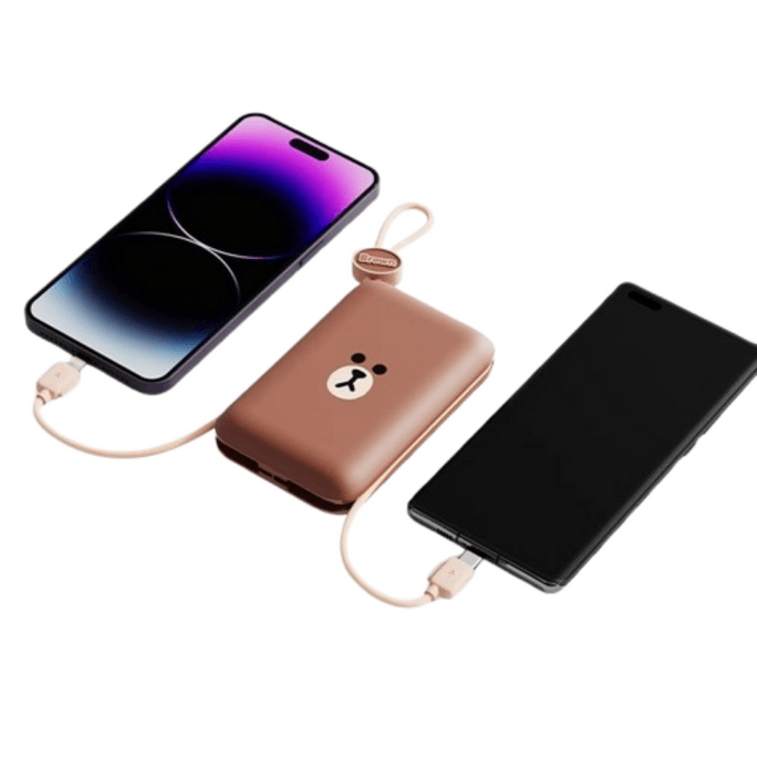 Co-branded rechargeable battery with cable fast charger 2-in-1 10000mAh Sally Chicken 1 pack