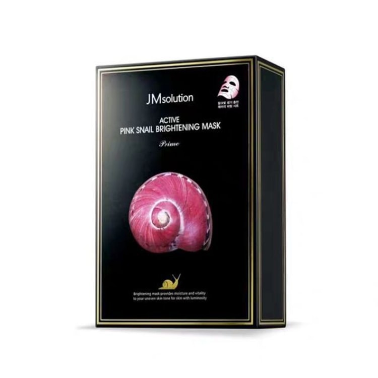 韩国jm Solution 肌司妍粉红蜗牛亮白面膜1片入 亚米