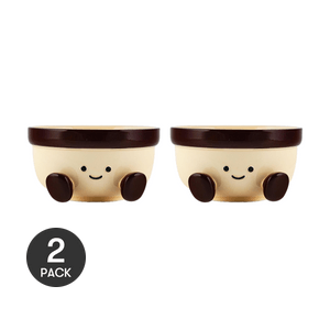 川岛屋 可可豆系列 可爱餐具jellycat面碗 15.5×8cm *2【2份超值装】