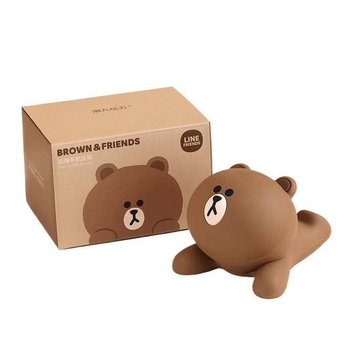 Brown Bear Mobile Phone Stand Cute Cartoon Lazy Movie God Tool Creative Decorative Ornament * 1 Piece