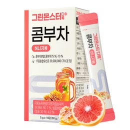 韩国 [Green Monster] 排毒康普茶 蜂蜜西柚 - 10 Packets * 0.17oz