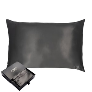 100% マルベリーシルク 22 匁 シルク枕カバー - クイーンサイズ ダークグレー